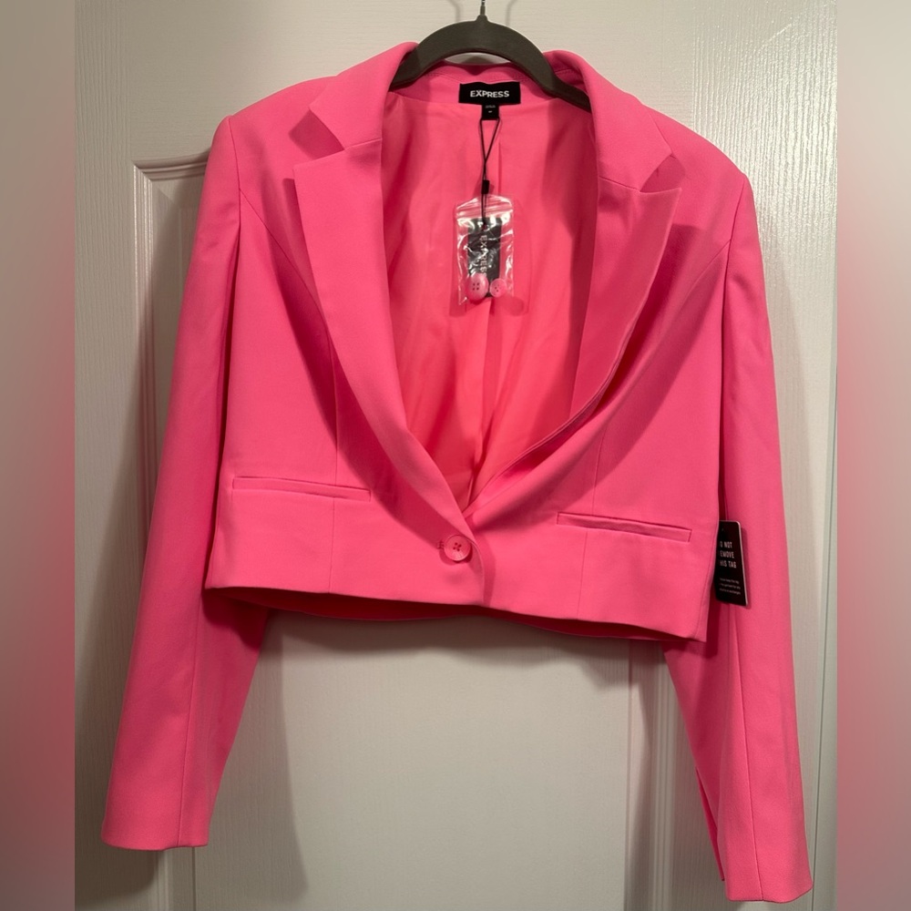 A cropped blazer
